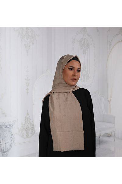 SpecialScarf Hijab Fashion BAMBOO CRASH SHWAL SAND COLOR