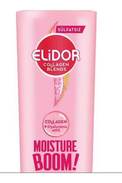 Elidor Collagen Blends 350ml Sulfate-Free Hair Care Shampoo and 3D Hair Brush Gift