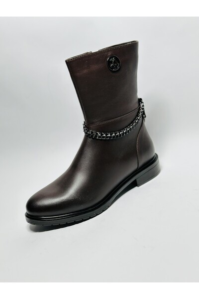 Venüs Kahverengi Deri Bot