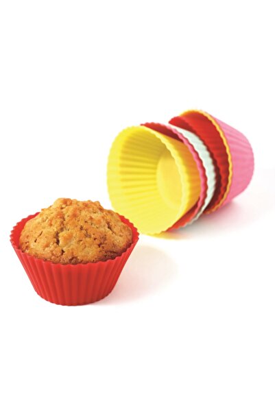 Ne Dilersen Çok Amaçlı Pratik Platinum Silikon 6'lı Muffın Tırtıklı Kek Kalıb...