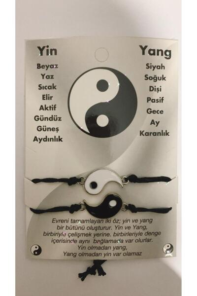 İYİ MODA 2 Adet Ying Yang Çift Bileklik Hediyelik Sevgili Bilekliği