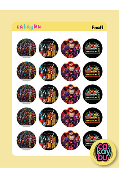 cakaybu Fnaff Sticker Set A4 1 Sayfa