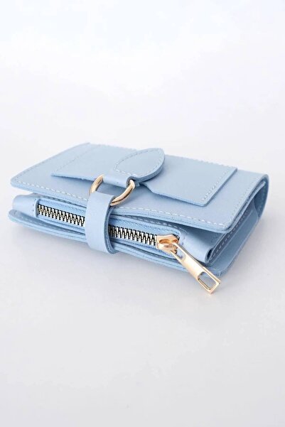 Everglow Jewelry Set portofel de damă cu cataramă și închidere cu snap Baby Blue