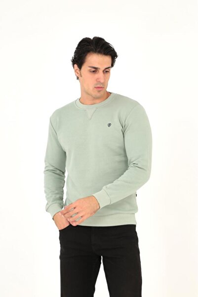 Rey Polo BİSİKLET YAKA ÖN DETAYLI BASİC SWEATSHİRT