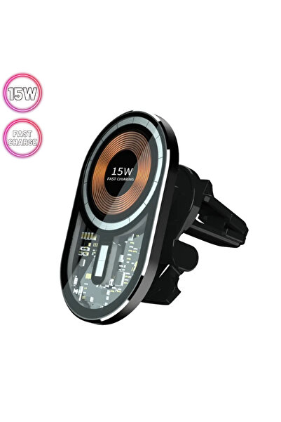 VOOKA Ms 15w Magsafe Iphone-12-13-14-15 Pro-pro Max Uyumlu Magnetic Wireless Universal Araç Telefon Tutucu