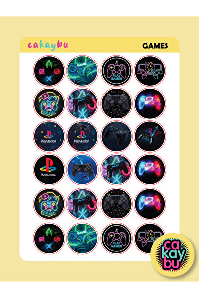 cakaybu Set de autocolante pentru jucători Playstation A4 1 foaie
