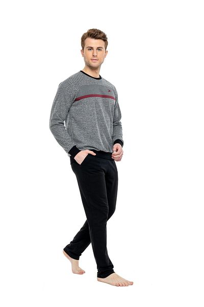 Mod Collection 3934 Set de pijamale pentru bărbați cu gât rotund