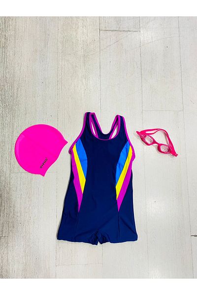 GC GÖKHAN CLUB Children's Swimming Set Swimsuit, Goggles, Bonnet