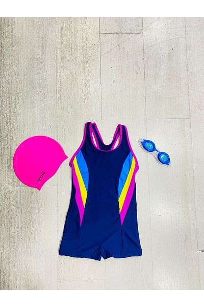 GC GÖKHAN CLUB Children's Swimming Set Swimsuit, Goggles, Bonnet