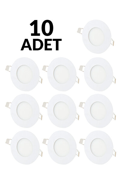 Hero Led 10'LU PAKET 3 Watt Sıva Altı Yuvarlak Led Panel - BEYAZ