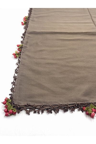 nazipek 10'lu Set Pamuklu El Işi Kiraz Oyalı Boncuklu Eşarp Hediyelik Yazma 100x100cm Toptan