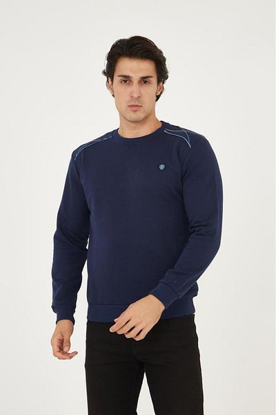 Rey Polo BASIC SWEATSHIRT WITH CYCLING COLLAR SHOULDER DETAIL