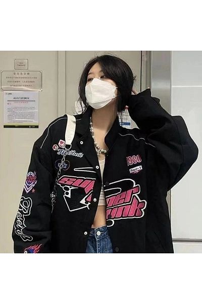 Gofeel Harajuku Oversize Hooded Cardigan - Summer Printed, Zippered Streetwear