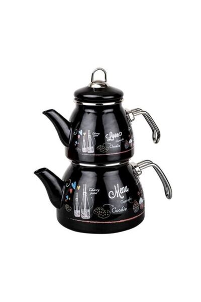 Tantitoni LOVE MENU EMAYE ÇAYDANLIK TAKIMI 1000ML/2200ML