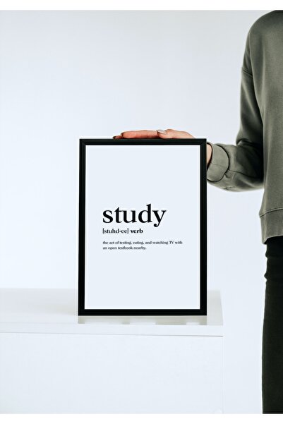 caddehediye STUDY Ahşap Mdf Çerçeve Görünümlü Tablo Dekor