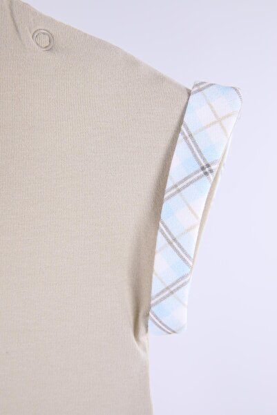 Babydola Helicopter Printed Collar Snap Fastener Holiday Basic Jumpsuit 12903