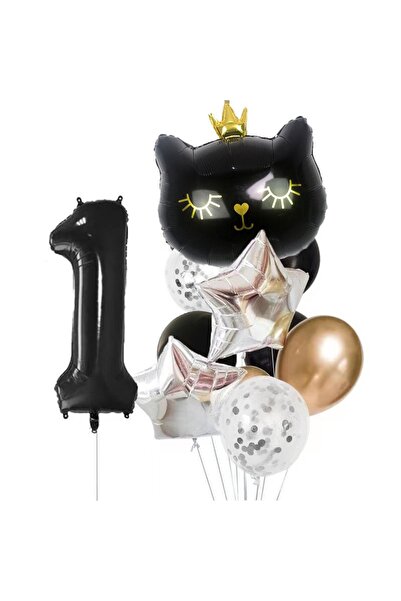 DÜVENCİ TİCARET BLACK CAT AGE BALLOON SET