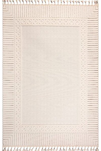GÜMÜŞSUYU Deco Alvin 12729 Yeni Yüksek Kalite Modern Kabartmalı Örgü Saçaklı ...