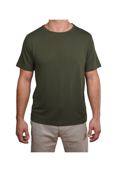 Erkek Haki Modal Tshirt