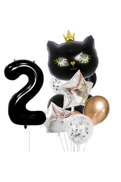 DÜVENCİ TİCARET BLACK CAT AGE BALLOON SET