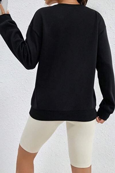 RABTEKS Dámská mikina Basic s potiskem srdce a výstřihem do V