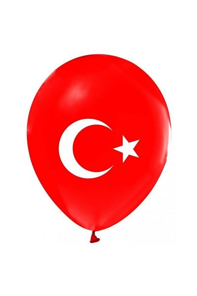 HBK Turkish Flag Balloon 100 Pieces Turkish Flag Balloon