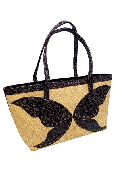 Dünyadan Hediyeler Straw Knitted Leather Decorated Hand Shoulder Bag No.13