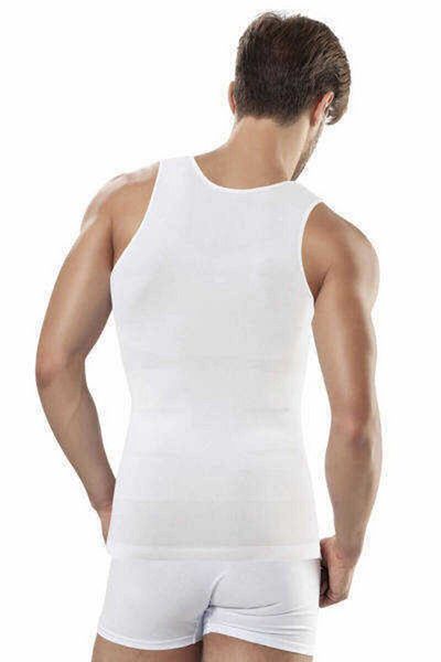 MODİNN Men's White Slim N Lift Corset Undershirt