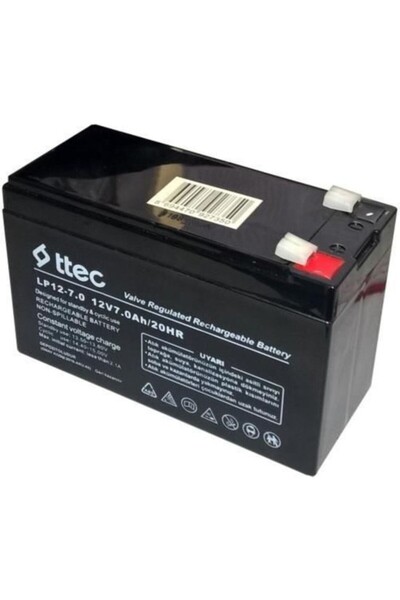 Ttec 12v 7ah 12 Volt 7ah Amper Kuru Tip Bakimsiz Akü Pi?l Batarya 65 X 151 X 94 Mm