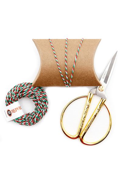 reprodesign Red White Green Three Color Gift Packing Rope (New Year's Gift Packing Rope) 10 Meters