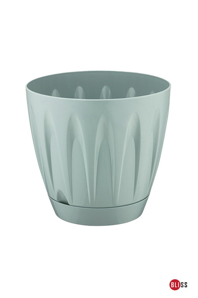 Bliss Papatya Saksı 3 lt Parlak Plastik Kendinden Tabaklı Drenajlı Çiçek Saksısı