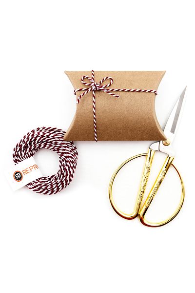 reprodesign Burgundy White Two-Color Gift Packing Rope (New Year Gift Packing Rope) 10 Meters