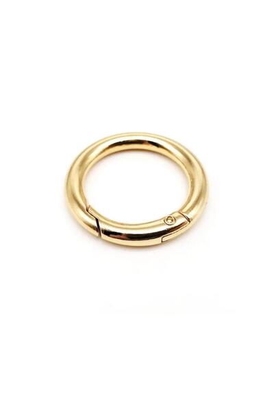 İsmet metal aksesuar 2 Cm Ithal Çanta Klipsi Yuvarlak Yaylı Aksesuar Altın 10...