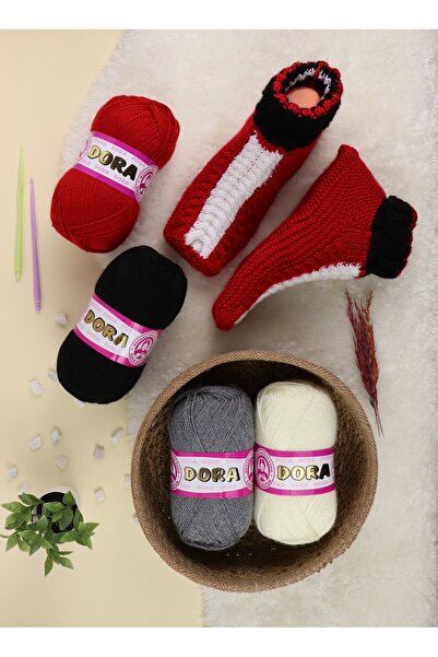 Ören Bayan Ören Dora Patiklik Çoraplık El Örgü İpi (500gr) - 09 Gri