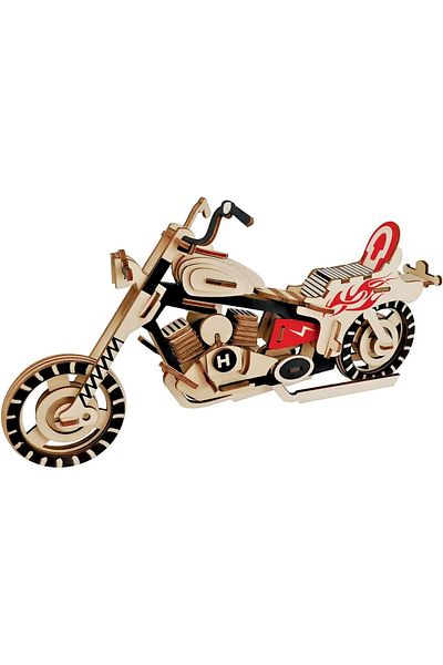 Hayal Sepeti Motorcycle Wooden Model Large Size Paintable Model