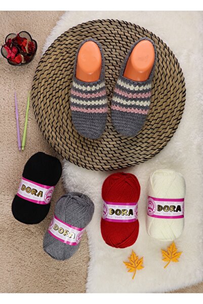 Ören Bayan Ören Dora Patiklik Çoraplık El Örgü İpi (500gr) - 09 Gri