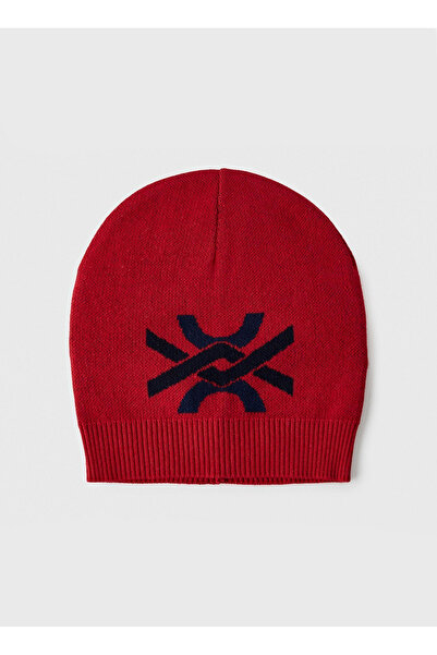 Benetton Dark Red Boy's Beret 1094Qa00L