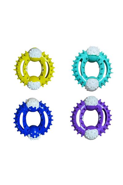 Glipet Hard Plastic Round Dog Teeth Scratching Toy