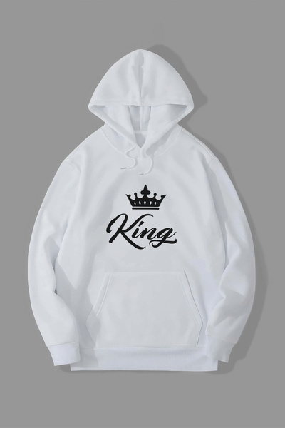 Jooy Company Світшот з капюшоном і принтом King