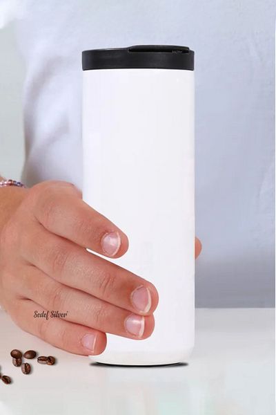 SEDEF SİLVER Double Layer Stainless Steel 500 Ml Tea Coffee Camping Office Vehicle Thermos Cup 521