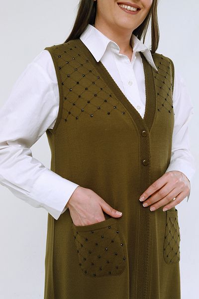 Laden Large Size Very Thin Long Special Knitwear Mother Spring Summer Vest