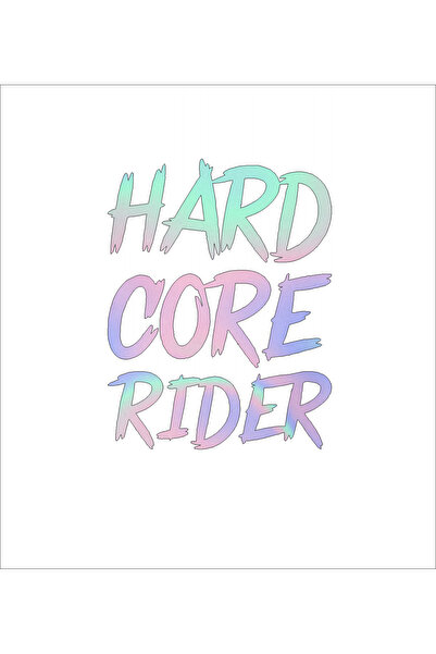 YAMANB Hard Core Rider Sticker Motorsiklet Sticker 13cm*18cm HOLOGRAM