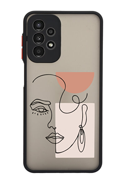 Merwish حافظة سوداء من السيليكون لهاتف سامسونج جالاكسي A33 مع حماية لعدسة الك...