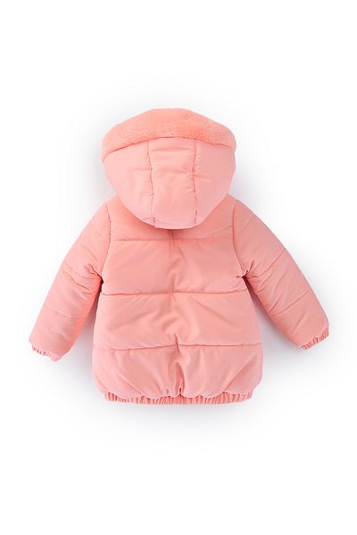 PODIUM GYM Tren Seria Specială Cute Bear Toy Fur Inside Foil Hooded Winter Baby Kids Coat