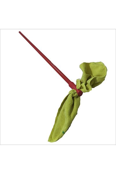 M3DECORİUM Long Metal 120 cm Deep Vase Pipe Chimney Wiping Screwed Cleaning Cloth Brush Stick Broomstick Handle