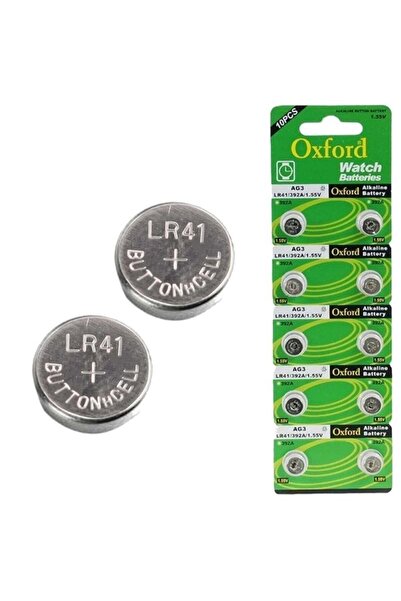 Oxford Ag3 Lr41/392a Alkalin 10 Lu Düğme Pil