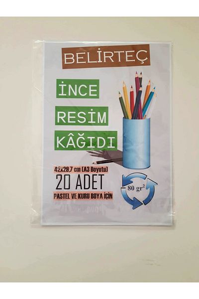 Belirteç Thin Picture Paper A3 Size (43x29.7 cm) 20 Pieces