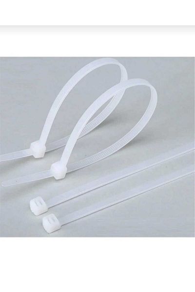ÇEÇEN HOME Velcro Plastic Clamp 3,6X300 25 Pieces White (Cable)