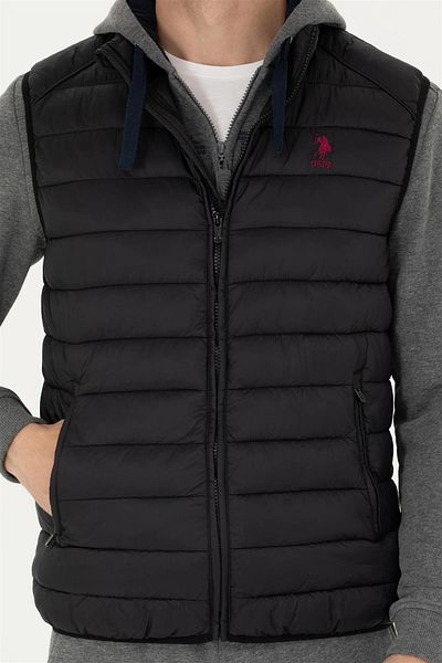 U.S. Polo Assn. ΒΑΣΗ. POLO ASSN. ΑΝΔΡΙΚΟ REGULAR FIT ΜΑΥΡΟ ΓΙΛΕΚΟ