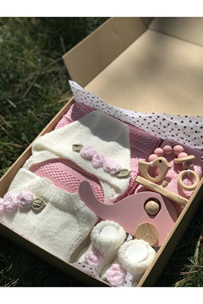 Sincabın Düşleri Welcome baby newborn baby gift set box hospital outlet knitw...